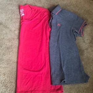 2 medium shirts champions and Aeropostale’s